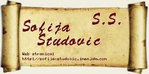 Sofija Studović vizit kartica
